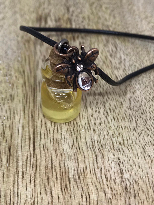 Honey Jar With Bee Charm - Copper