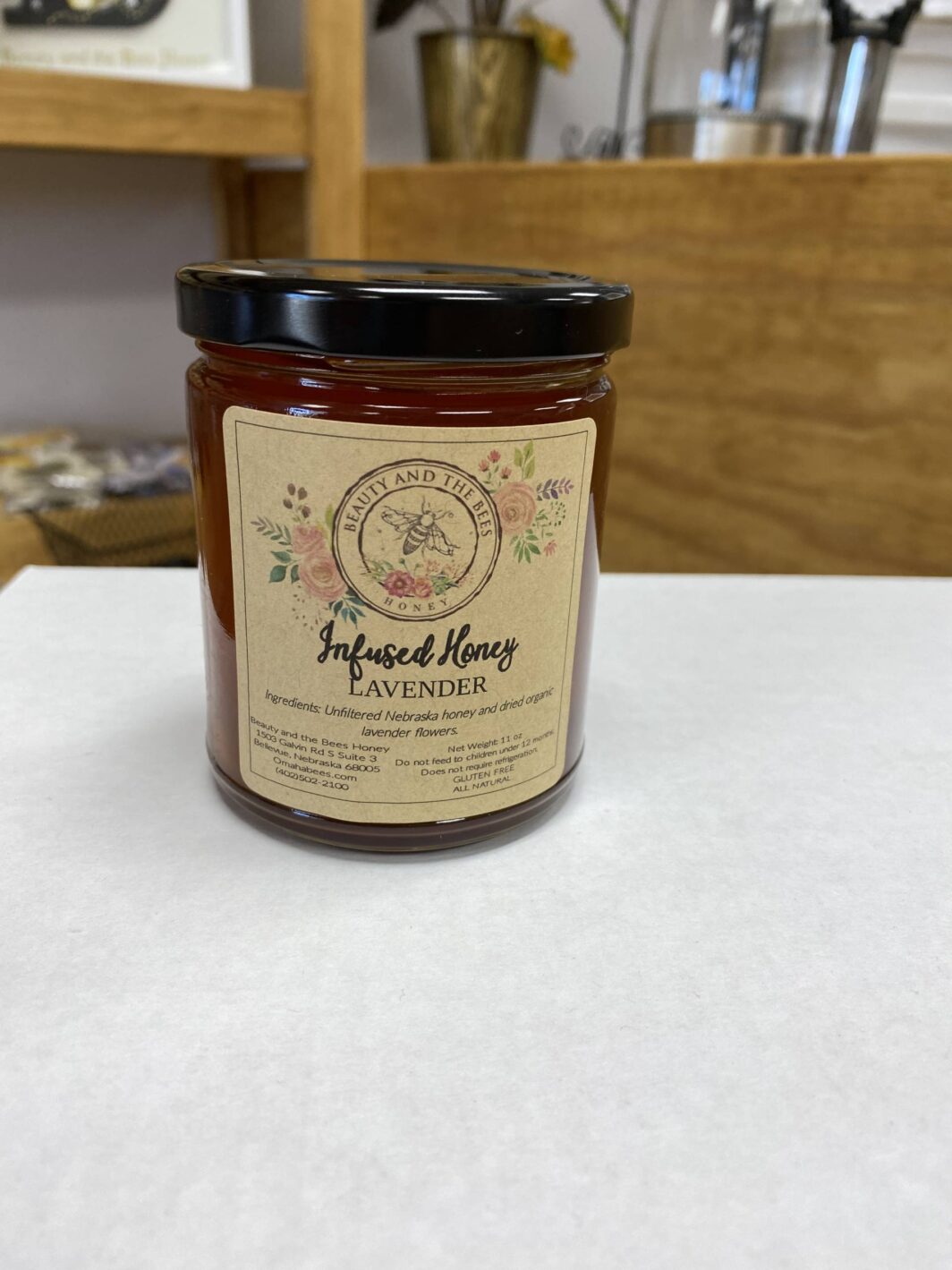 Lavender Infused Honey - 1/2 Pint (11.7oz)
